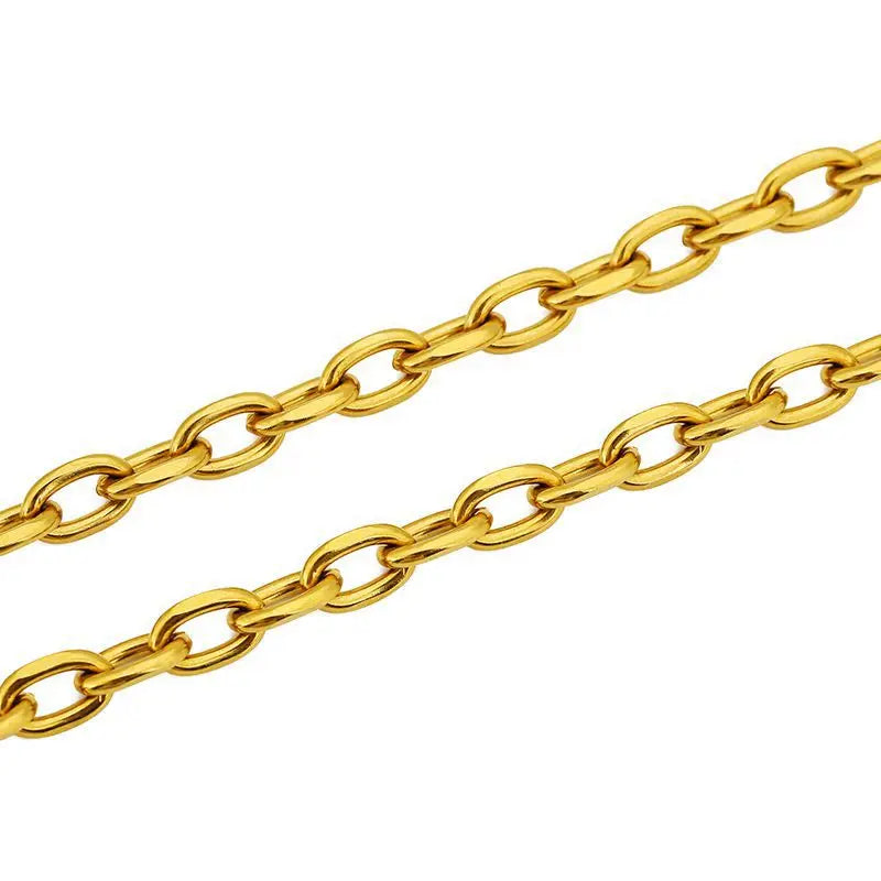 1M Heavy Chunky Hip Hop Chain Stainless Steel Frosted Oval Link Chains for DIY Men Jewelry Making Punk Necklace Bracelet Chain - AMULET RING STORE