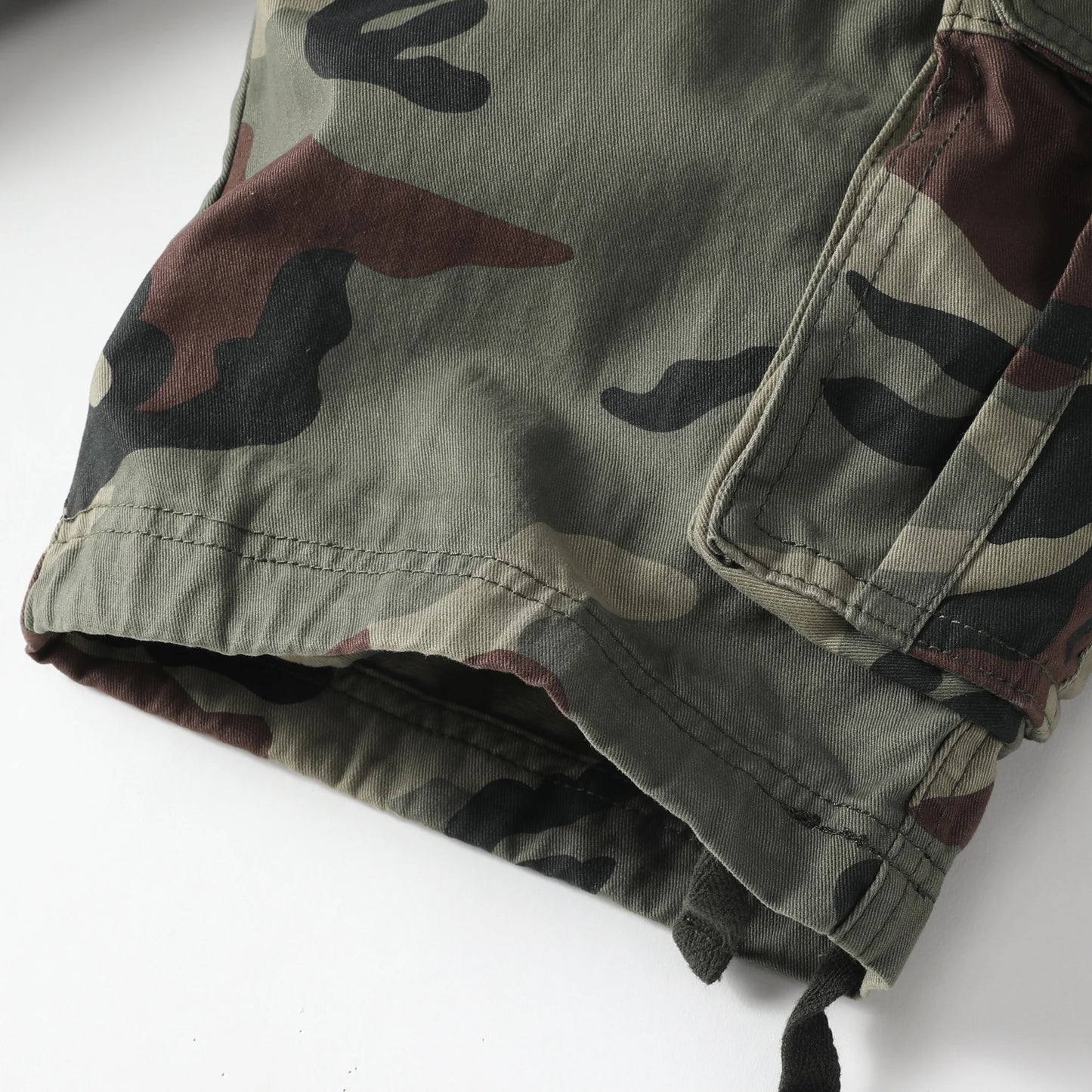 Men's Camo Cargo Shorts for Men Cotton Casual Outdoor Work Relaxed Fit Shorts with Multi-Pockets (no belt)