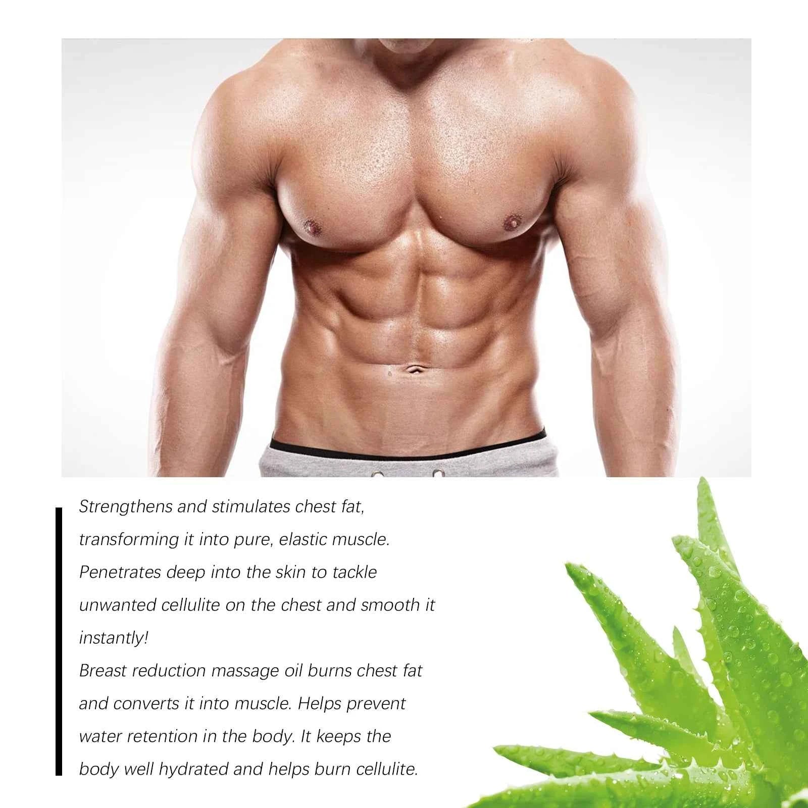 Gynecomastia Removal Spray Anti Cellulite Strengthen Chest Abdominal Muscles Shaping Essential Oil Male Breast Fat Reduction Oil