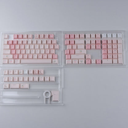 127 Keys Plum Blossom Top Backlit Cherry Profile Keycap PBT Keycap Dye-Sub Cherry MX Switches For Gamer Mechanical Keyboard