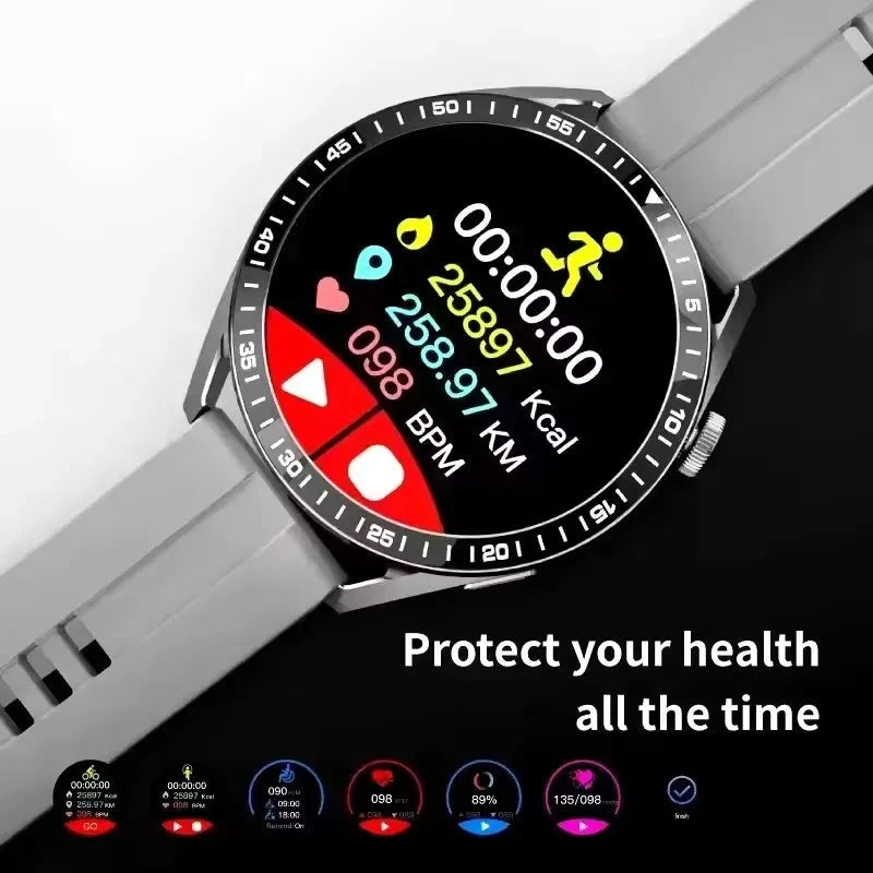 New For Men Women SmartWatch 1.61‘’ Amoled Phone Call Heart Rate GPS Tracker Sport Waterproof Smart Watch for IOS Android