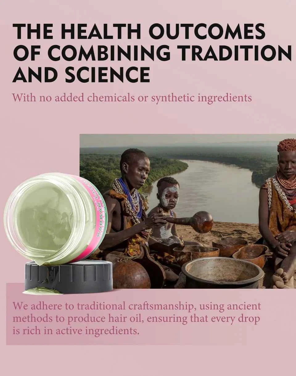 100% Pure Natural KARKAR Butter Hair Growth Oil Anti-Hair Loss Oil Repair Damaged Scalp Treatment Serum Oil For All Hair Types