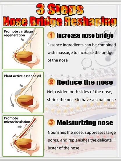 Nose Massage Essential Oil Up Heighten Rhinoplasty Firming For Moisturizing Nose Serum Reshape Natural Face Beauty Care Products - AMULET RING STORE