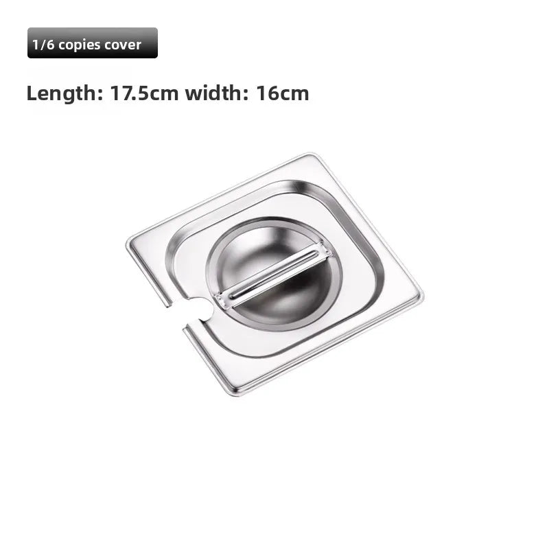 Stainl Steel Rectangular Covered Small Seasoning Box Food Container Thermal Rectangular Basin for Restaurant Kitchen - AMULET RING STORE
