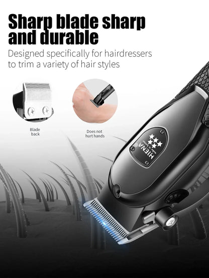 hiena Hair Clipper Kit for Men Electric Shaver Hair Trimmer Professional Cutting Machine Hair Trimmer with LCD Digital Display - AMULET RING STORE