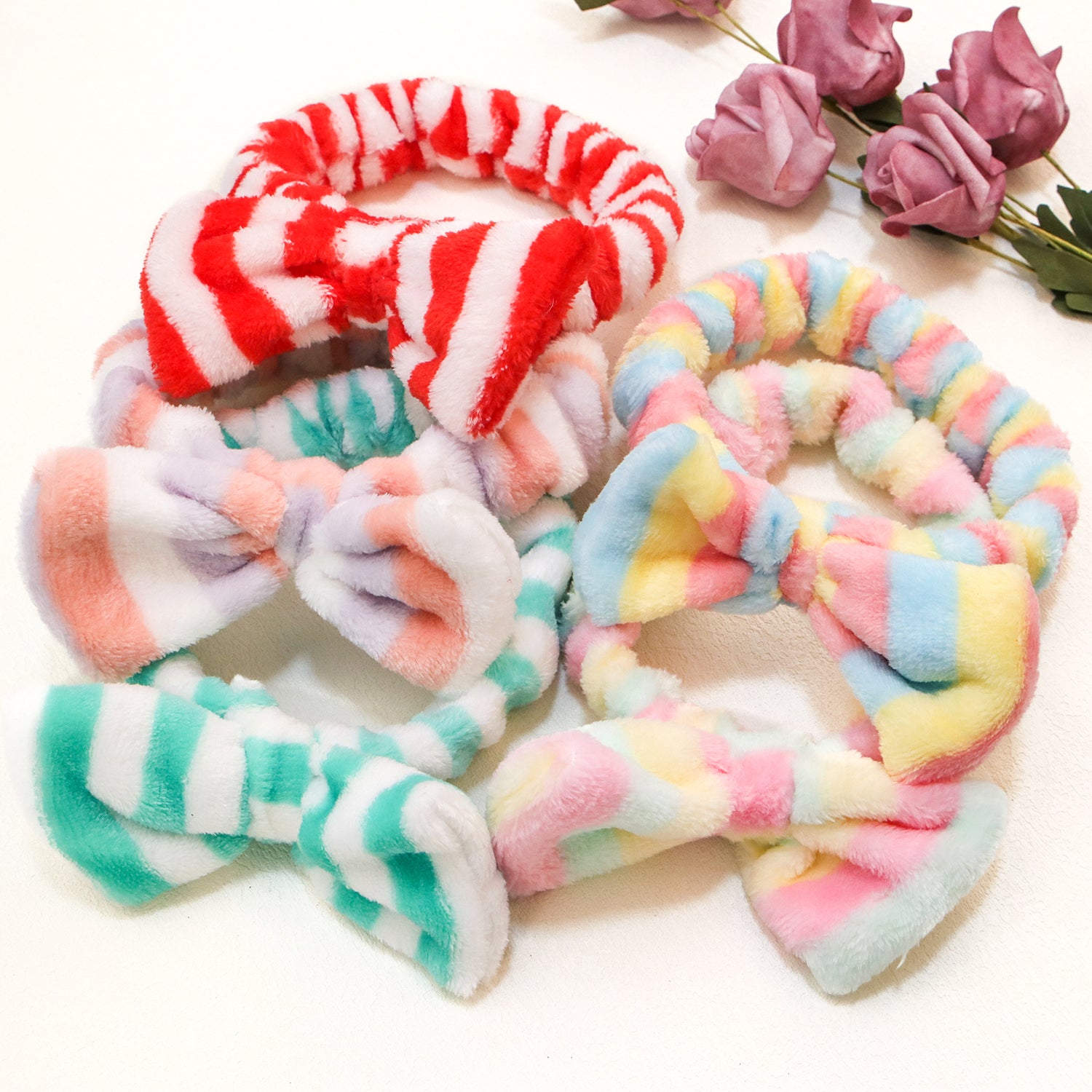 Fashion Coral Fleece Headbands Soft Elastic Spa Facial Hairband Girls Wash Face Head Wear Makeup Headband Women Hair Accessories - AMULET RING STORE