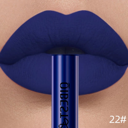 QIBEST Matte Liquid Lipstick Waterproof Long Lasting Velvet Lip Gloss Tint Tube Matte Nude Pigment Red Lipgloss Lips Makeup - AMULET RING STORE