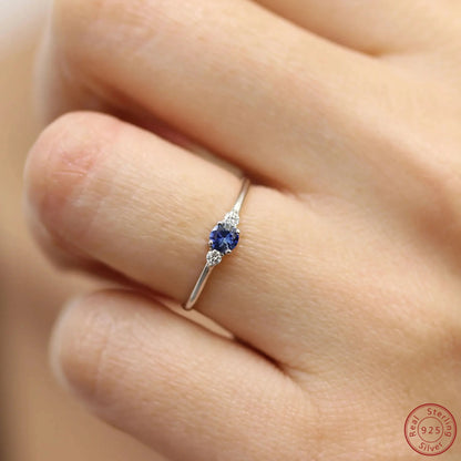 100% 925 Sterling Silver 3 Color Hot Sale Simple Color Ice Crystal Sapphire Ring Female zircon Rings For Women gold color Jewelr