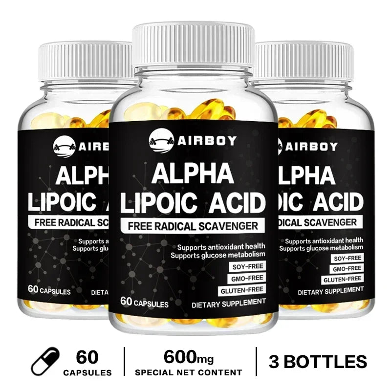 Alpha Lipoic Acid - Energy Metabolism, Relieve Neuralgia, Supports Nervous System Health, Antioxidant, Improves Immunity - AMULET RING STORE