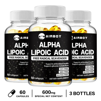 Alpha Lipoic Acid - Energy Metabolism, Relieve Neuralgia, Supports Nervous System Health, Antioxidant, Improves Immunity - AMULET RING STORE