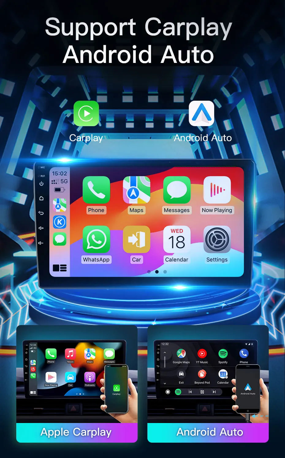 2 Din Android 10.0 Car Stereo Radio Multimedia Video Player For Honda Fit Jazz City 2002 2003 2004 2005 2006 2007 GPS Navigation - AMULET RING STORE