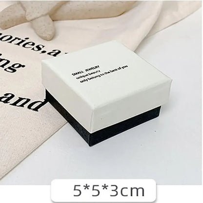 Simple Jewelry Box Earnail Ring Bracelet Necklace Gray Black Paper Jewelry Display Case Jewelry Organizer Box - AMULET RING STORE