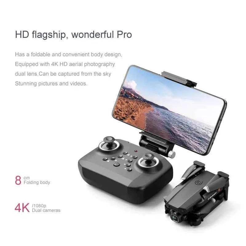XT6 Mini Foldable Drone with 4K HD Camera, WiFi FPV, and Altitude Hold