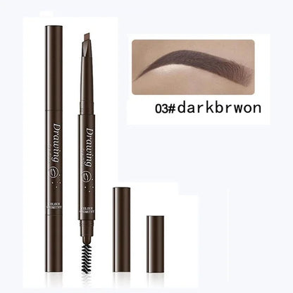 BEAUTY GLAZED Double end Eyebrow Pencil Makeup Tint Natural Long Lasting Paint Stamp Eyeliner Eyebrow Waterproof Cosmetics - AMULET RING STORE
