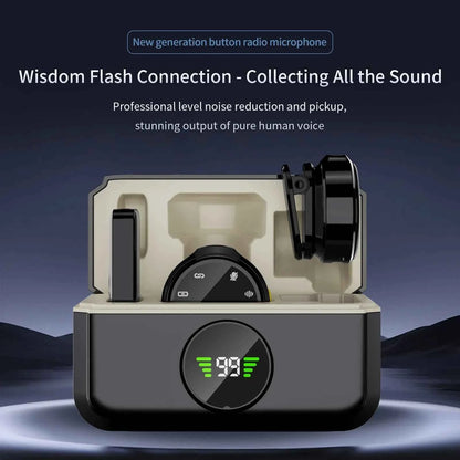 Basix Wireless Lavalier Lapel Microphone for iPhone iPad Android Outdoor live streaming Recording Interview with Magnetic Clip