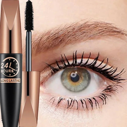 5D Waterproof Mascara Lengthens Eyelashes Extension Black Silk Fiber Mascara Female Makeup Cosmetic Waterproof Mascara - AMULET RING STORE