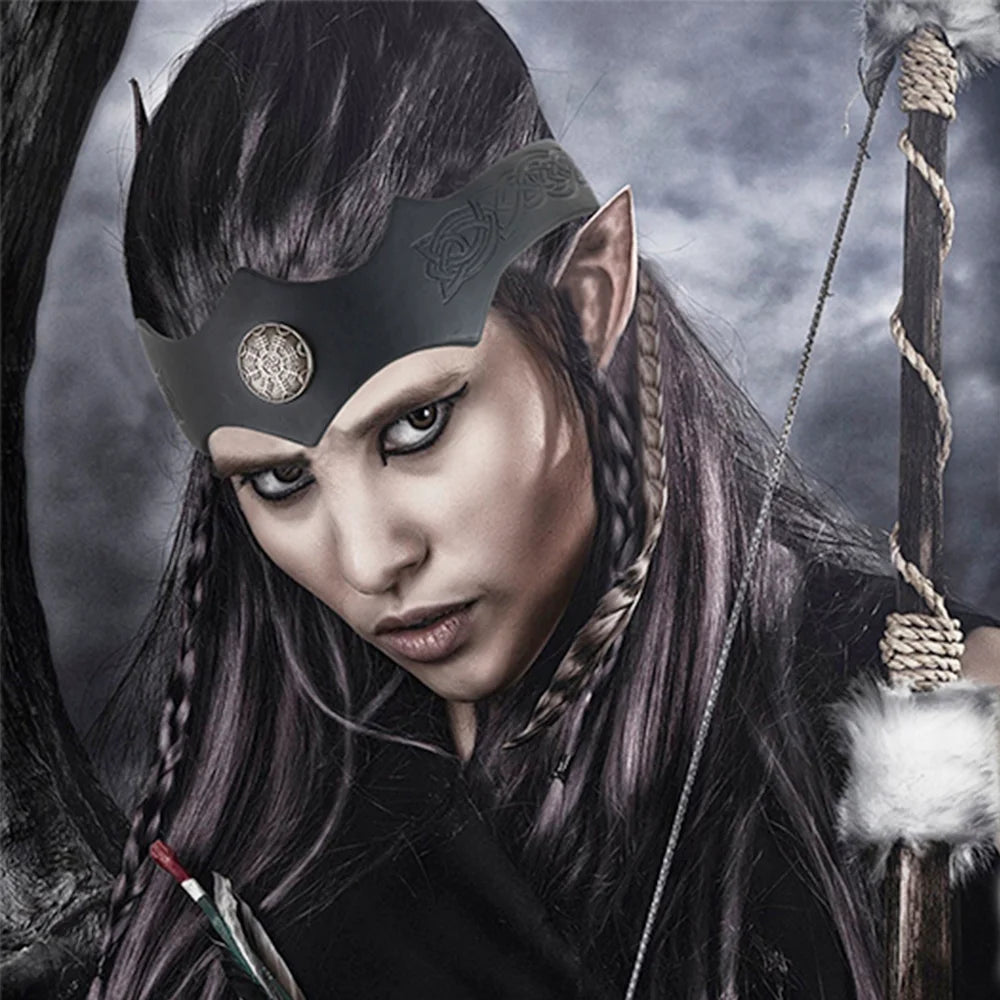 Medieval Knight Headband Viking King Crown Dress Up Halloween Cosplay LARP Accessory Ancient Roman Warrior Gladiator Headgear - AMULET RING STORE