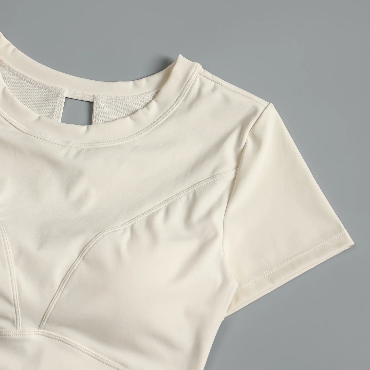 Yoga suit with chest pad sports beauty back fashionable quick-drying short-sleeved T-shirt running Pilates training fitness - AMULET RING STORE