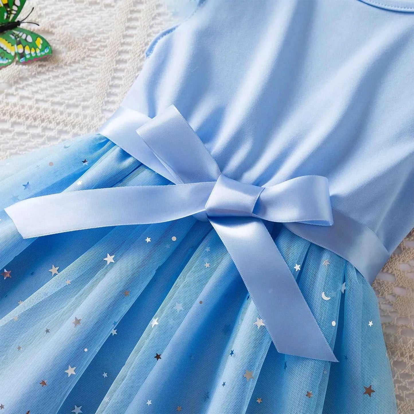 Princess Girls Cosplay Dress Clothes Kids Party Wedding Carnival Birthday Party Princess Evening Tutu Dresses Toddler 2-6Y