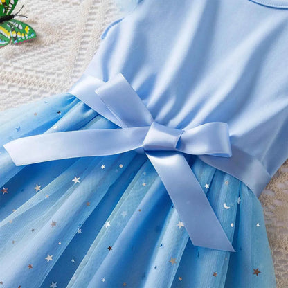 Princess Girls Cosplay Dress Clothes Kids Party Wedding Carnival Birthday Party Princess Evening Tutu Dresses Toddler 2-6Y