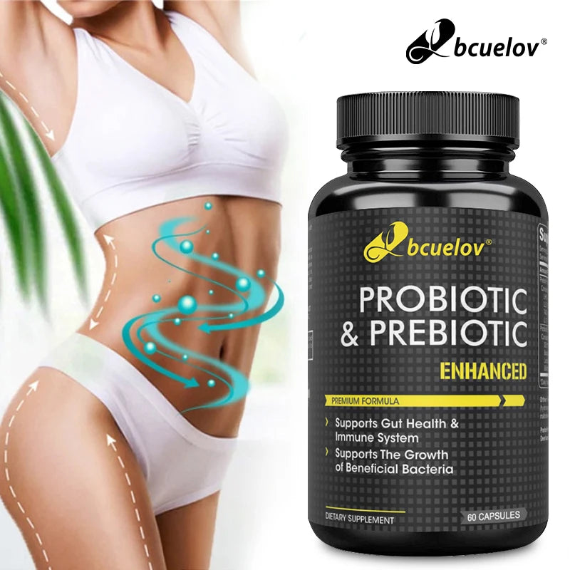 Bcuelov Prebiotics Probiotic Combo - Supports Healthy Digestion & Immune System, Reduces Bloating & Acidity, Weight Loss - AMULET RING STORE