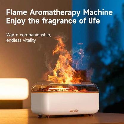 Flame Essential Oil Diffuser with Colorful Night Lights 300ML USB Home Ultrasonic Aromatherapy Fragrant Oil Humidifier Vaporizer