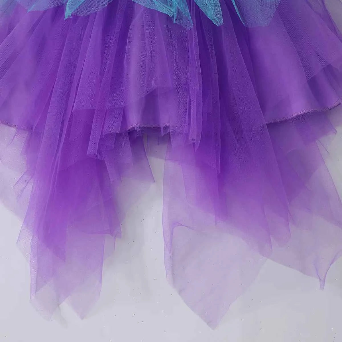 New Baby Girls Cute Cartoon Halloween Dress Long Sleeves Spliced Mesh Yarn Irregular Dress  Autumn Princess Party Tutu Dresses