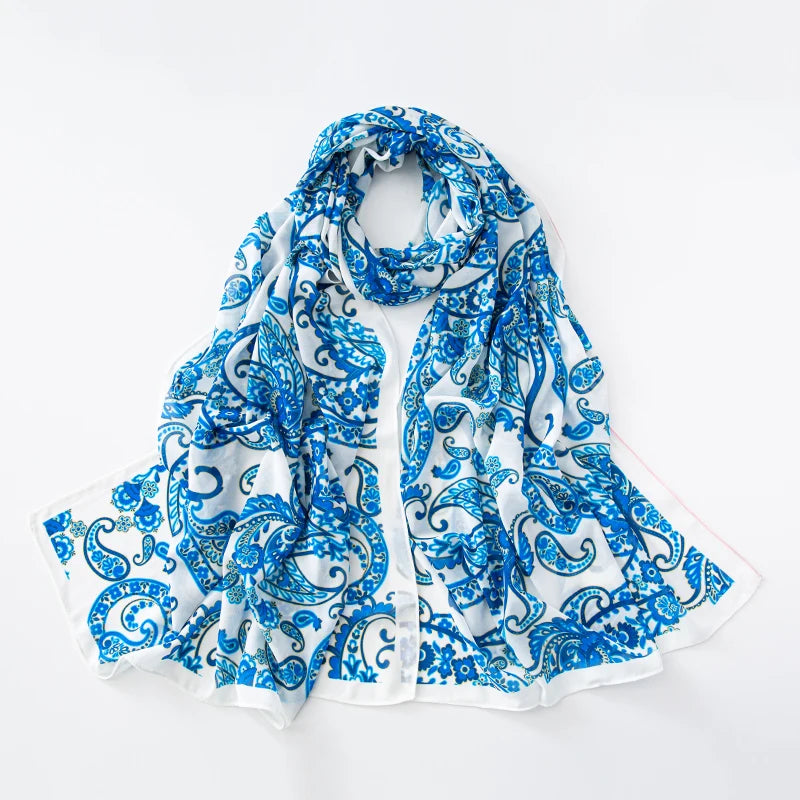 NEW Print Chiffon Hijab Scarf Shawl Fashion Islamic Muslim Scarves Wraps Women Echarpe Breathable Foulard Hijabs - AMULET RING STORE