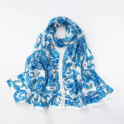 NEW Print Chiffon Hijab Scarf Shawl Fashion Islamic Muslim Scarves Wraps Women Echarpe Breathable Foulard Hijabs - AMULET RING STORE