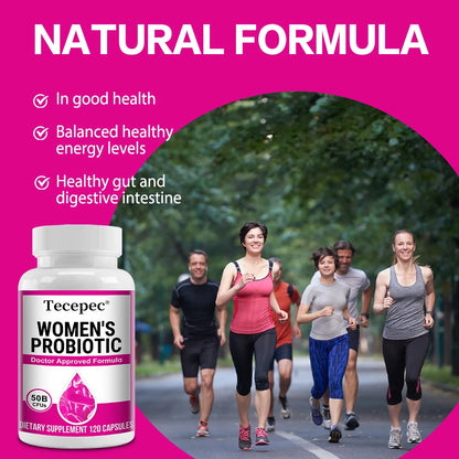 Women's Probiotic 50 Billion CFU, Cranberry Extract, Supports Digestion and Vaginal Health, Urinary Health, 120 Capsules - AMULET RING STORE