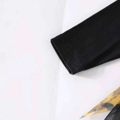 New Baby Girls Cute Cartoon Halloween Dress Long Sleeves Spliced Mesh Yarn Irregular Dress  Autumn Princess Party Tutu Dresses