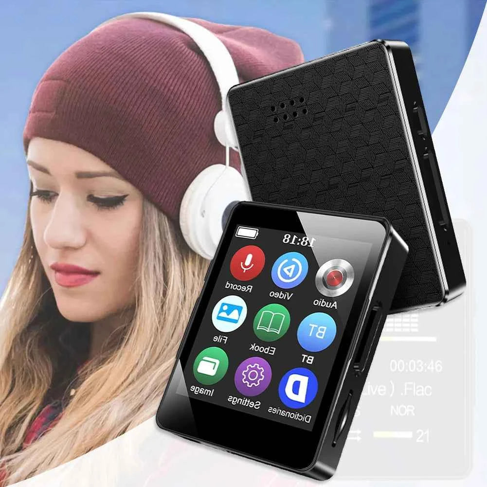 8/16/32/64GB Portable MP3 Player 1.8inch Screen Bluetooth-Compatible 5.0 MP3 Student Walkman Gift for Kids With Recording/E-Book