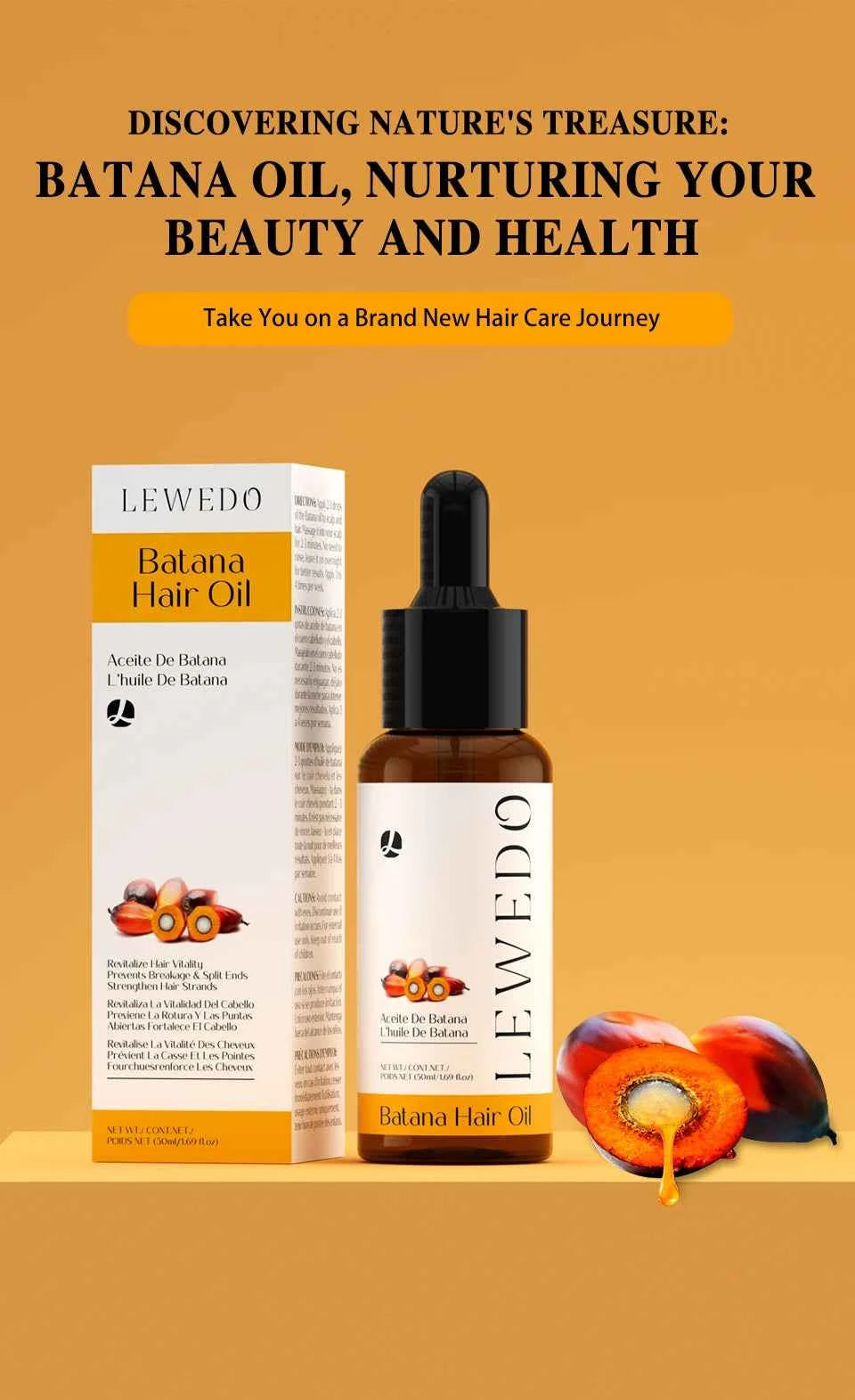 Batana Oil Hair Growth Scalp Strengthening Pure Hair Repair Hair Roots Damaged Hair Care Nourishing For Women Men Anti Hair Loss