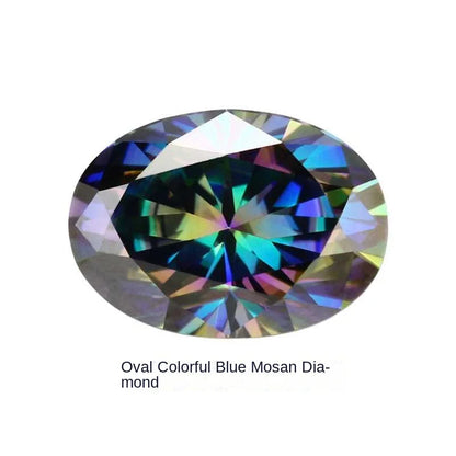 1CT colored diamond moissanite oval pigeon egg moissanite irregular naked stone gemstone jewelry accessories