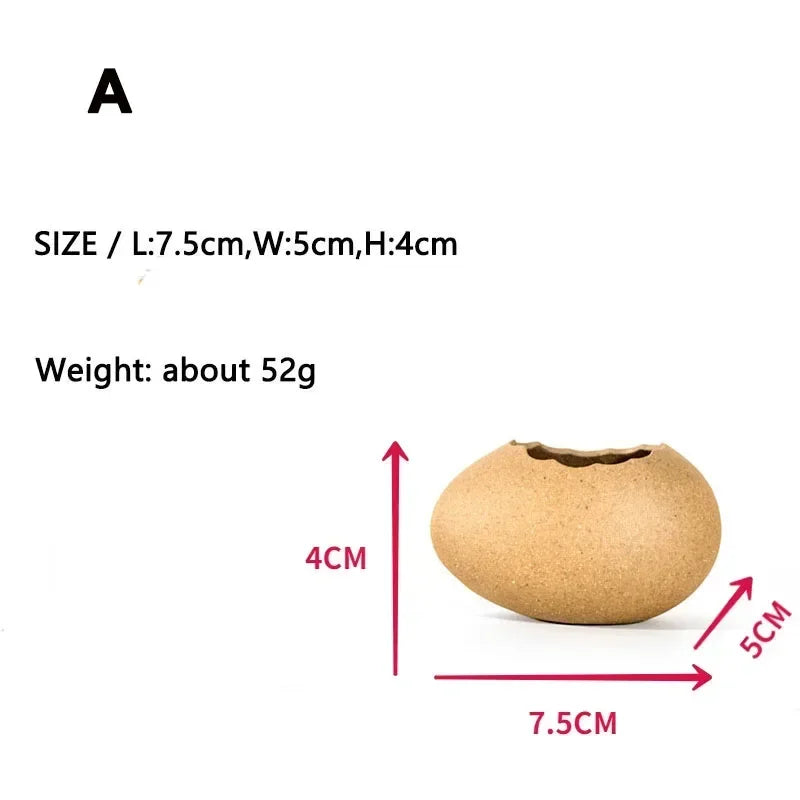 Creative Dessert Bowl Noodle Bowl Hydroponic Egg Shell Ostrich Vase Cute With Nest Home Decoration Modern Simple Ceramic Craft - AMULET RING STORE
