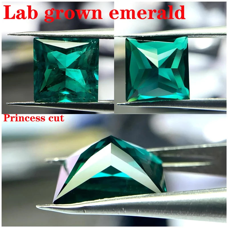 emerald Cut Lab Grown Columbia Emerald Natural color for DIY Jewelry Making Materials with Certificate Factory Wholesale price