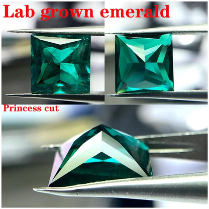 emerald Cut Lab Grown Columbia Emerald Natural color for DIY Jewelry Making Materials with Certificate Factory Wholesale price