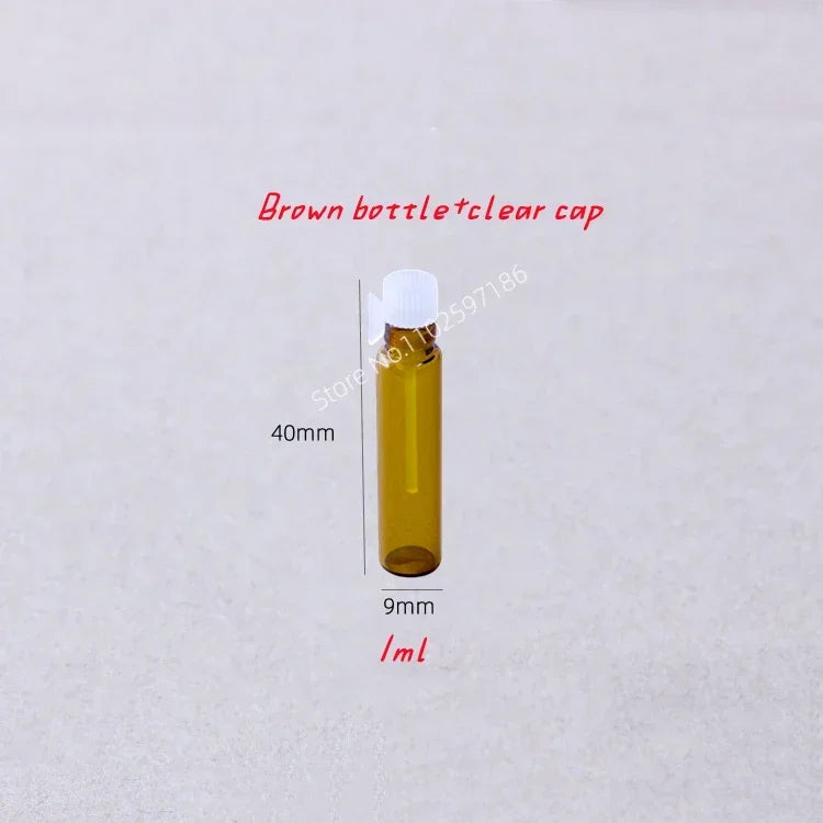 Glass Dropper Bottle Transparent Mini 1ml 2ml Stick Essential Oil with Inner Stopper Sample Trial Use Perfume Sub Bottles Empty - AMULET RING STORE