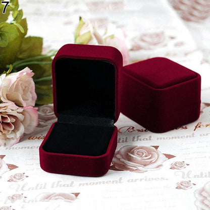 Rings Box Velvet Jewelry Box Display Holder Ring Earrings Necklace Bracelet Soft Organizer Case Wedding Jewelry Packaging Box - AMULET RING STORE