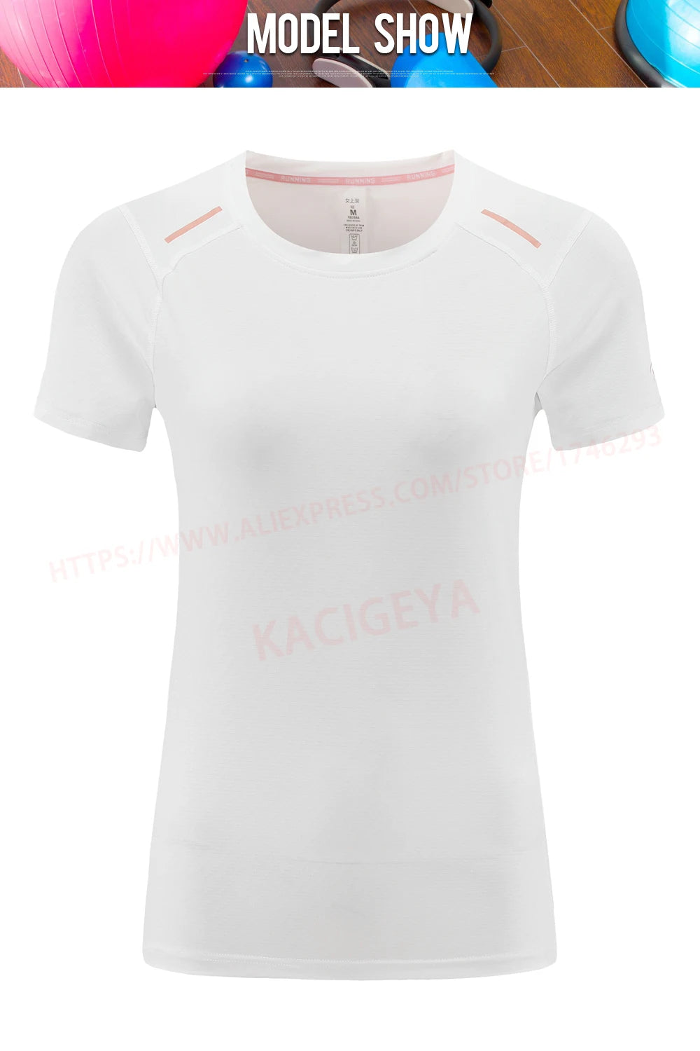 Women Print Running Short Sleeve Slim Elastic Yoga Breathable Mesh Tshirt Female Jogging Training Fashion Solid Fitness Tee - AMULET RING STORE