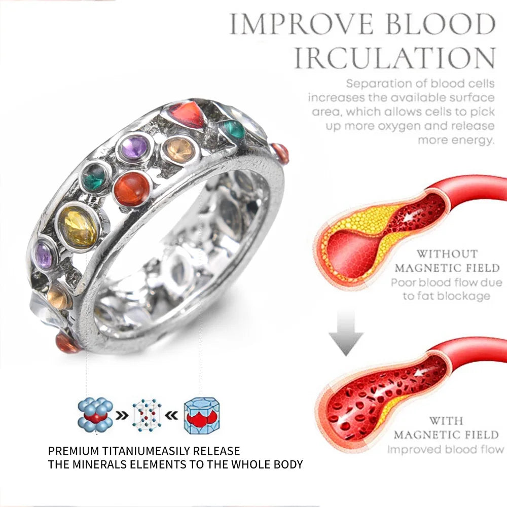 Women Torina Crystal Quartz Ionix Ring Ionix Therapy Quartz Crystal Ring For Weight Loss Lymph Drainage Magnetic Therapy Rings