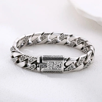 S925 Sterling Silver Timeless Vine Garland Buckle Retro Punk Tank Bracelet Jewelry Creativity Gift Factory Price