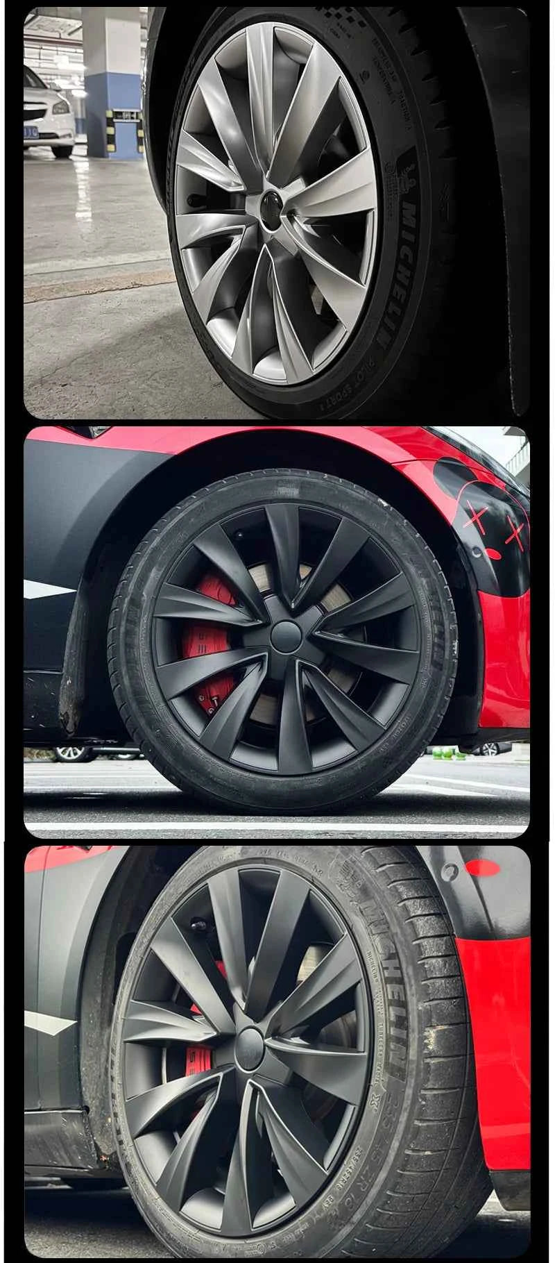 4PCS Wheel Cover 18 Inch for Tesla Model 3 Aero HubCap Performance Replacement Wheels 2018-2023 Full Rim Car Accessories 2022