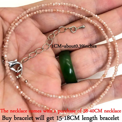 2-3mm Natural Stone Beaded Necklace Handmade Mini Tourmaline lapis crystal Energy Healing Female Bracelet for Women Jewelry Gift - AMULET RING STORE