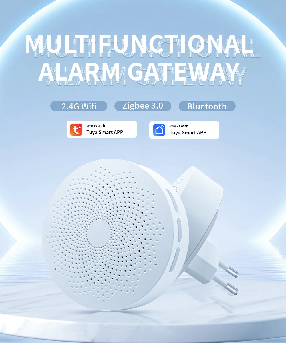 Meian Tuya Zigbee Gateway Multi-Mode Zigbee 3.0 Hub Wifi Bluetooth Gateway Linkage with Water Leak Sensor Door Sensor Smart Home - AMULET RING STORE