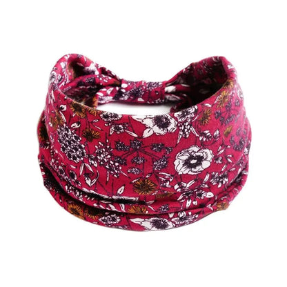 Bohemian Trendy Yoga Motion Hairpie Sweat-Absorbing Sweat Absorption And Elastic Cotton Head Ladies Headwear Hair Accessories - AMULET RING STORE