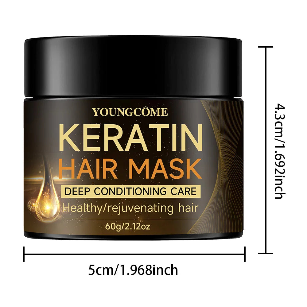 Keratin Hair Mask Moisturizer Conditioner Soft Smooth Frizz Damaged Hair Care Repair Damaged Hair Restore Shine Hair Mask - AMULET RING STORE