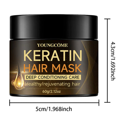 Keratin Hair Mask Moisturizer Conditioner Soft Smooth Frizz Damaged Hair Care Repair Damaged Hair Restore Shine Hair Mask - AMULET RING STORE
