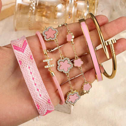 Summer Style Element Decorative Bracelet Suit Suitable For Women To Wear And Match Fashion Jewelry For Summer Travel - AMULET RING STORE