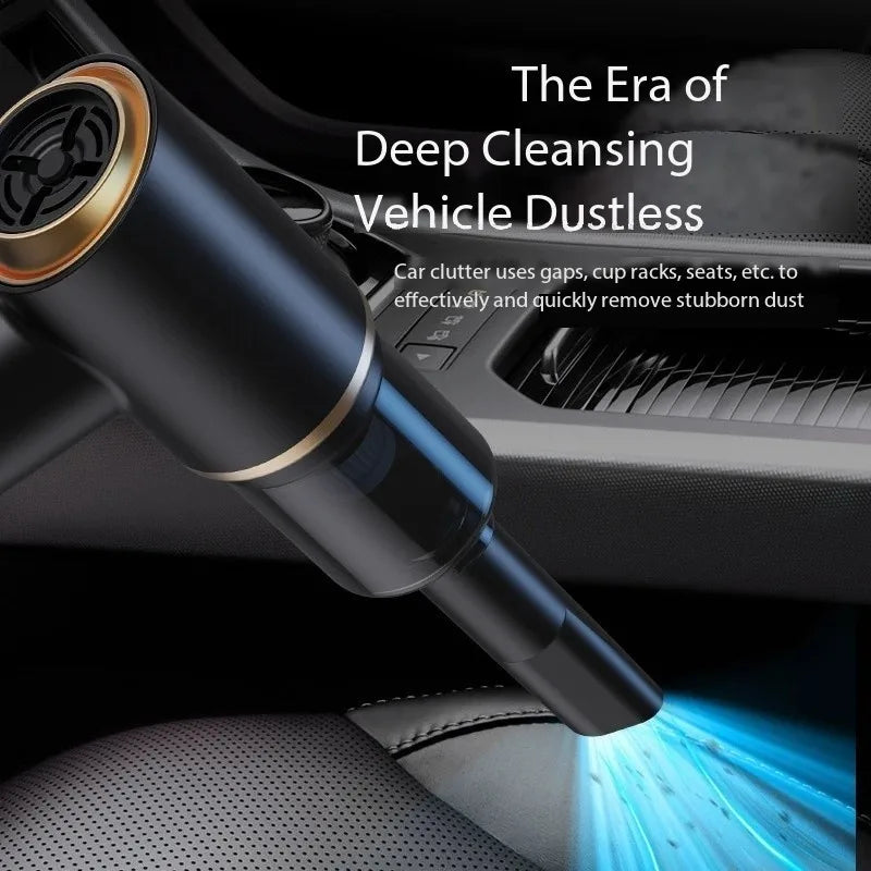High power portable wireless vacuum cleaner, compatible with both car and home use, equipped with various accessories